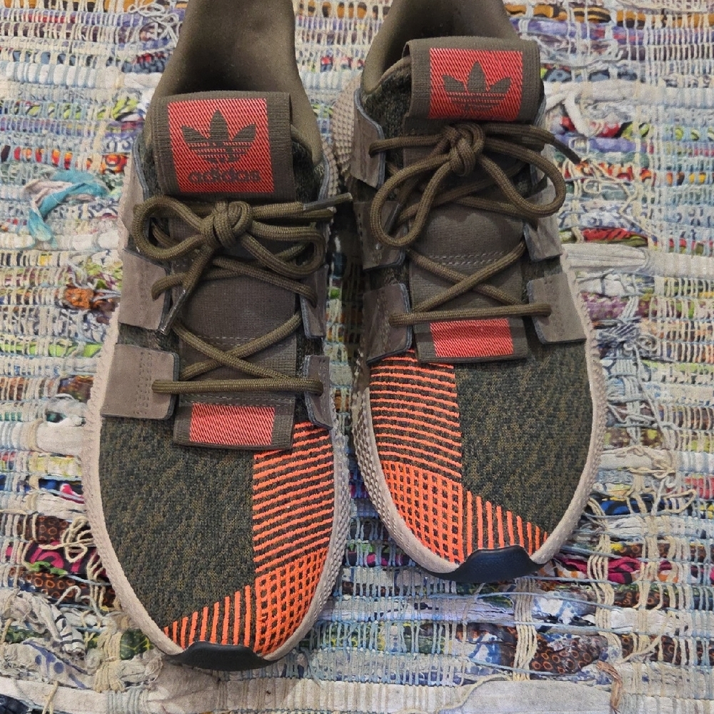 Adidas Men's Orange and Brown Sneakers